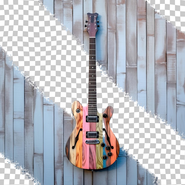 Cabeza de un fondo transparente de guitarra