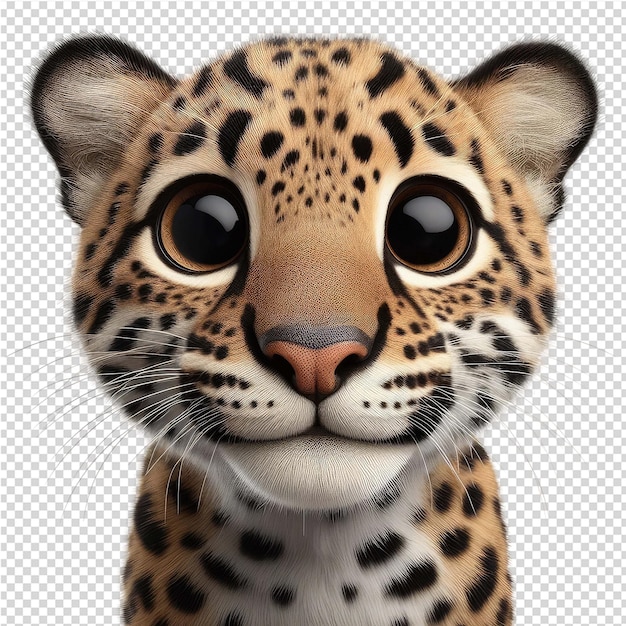 PSD una cabeza de leopardo con un leopardo en su cara