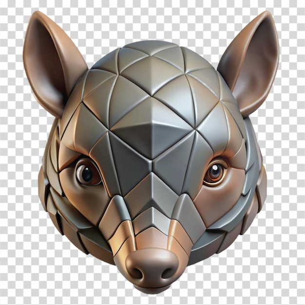 Cabeza de pangolín geométrica