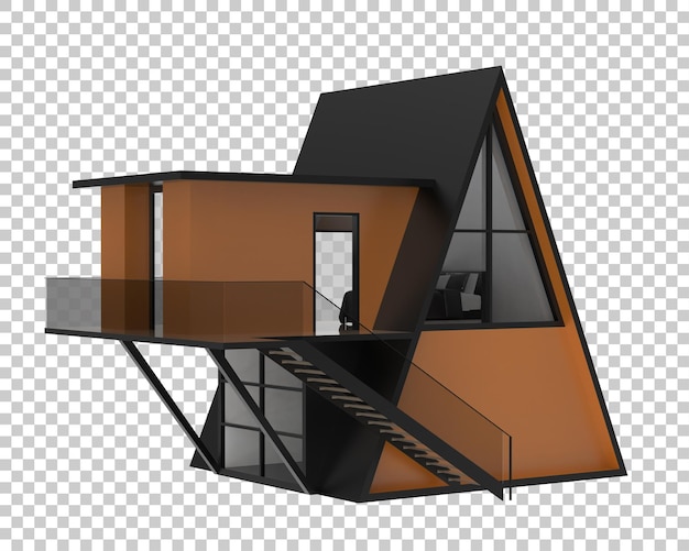 Cabina aislada sobre fondo transparente Ilustración de renderizado 3d