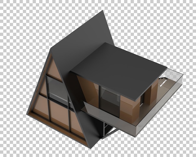 Cabina aislada sobre fondo transparente Ilustración de renderizado 3d
