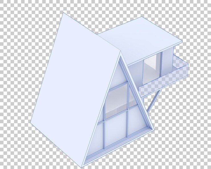 PSD cabina aislada sobre fondo transparente ilustración de renderizado 3d