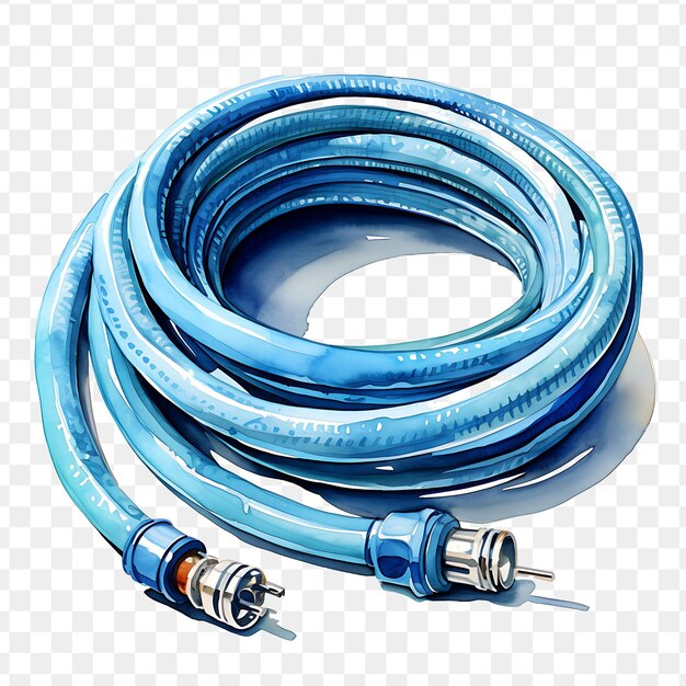 PSD un cable azul con un cordón azul en él