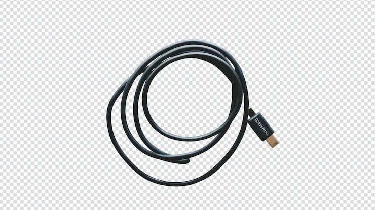 PSD un cable de carga bien enrollado perfecto para organizar sus accesorios tecnológicos y minimizar el desorden en su hogar u oficina