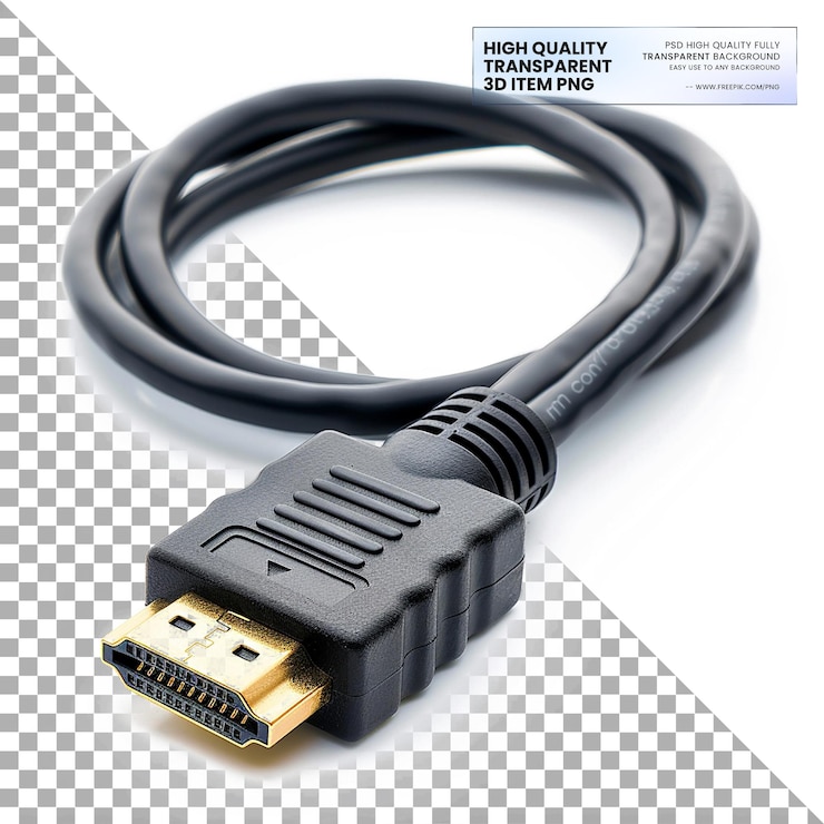 PSD un cable negro con un cable negro que dice alta calidad