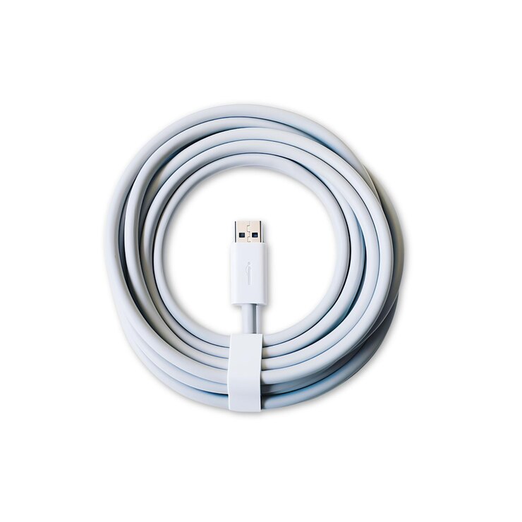 PSD cable usb enrollado aislado sobre un fondo transparente