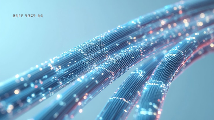 PSD cables à fibres optiques brillants abstraits
