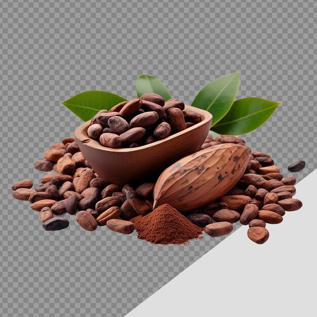 PSD cacao aislado en fondo transparente png