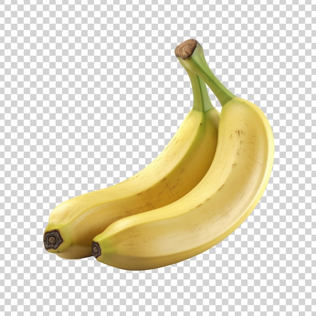 Cacho de bananas em fundo transparente