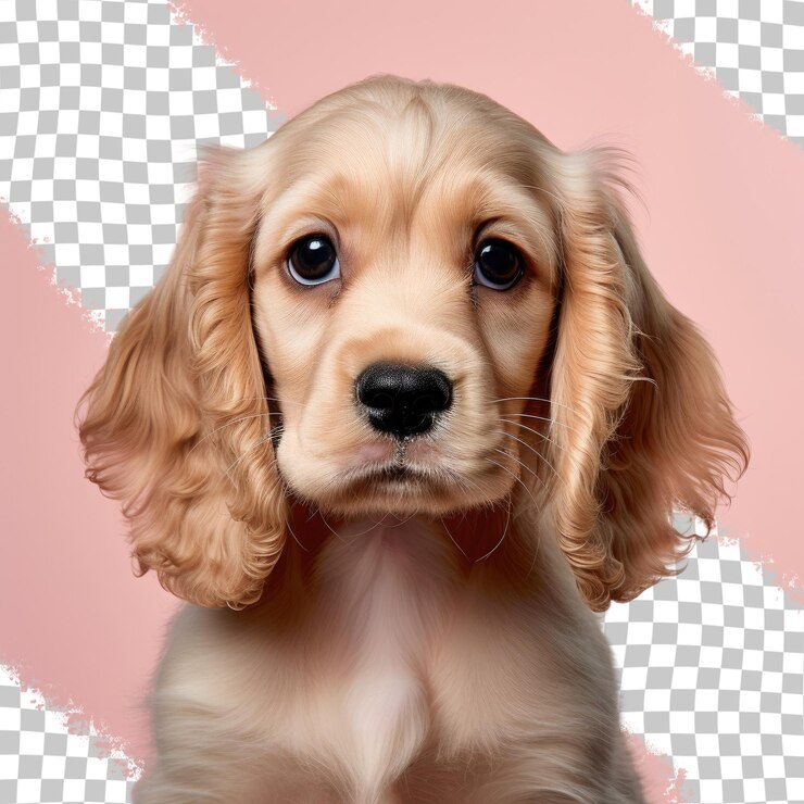 PSD cachorro cocker spaniel de fondo transparente aislado