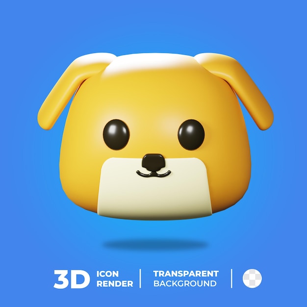 Cachorro com cara de animal 3d