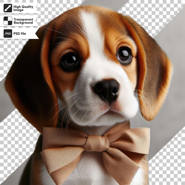 PSD cachorro de beagle psd sentado no chão em fundo transparente com camada de máscara editável
