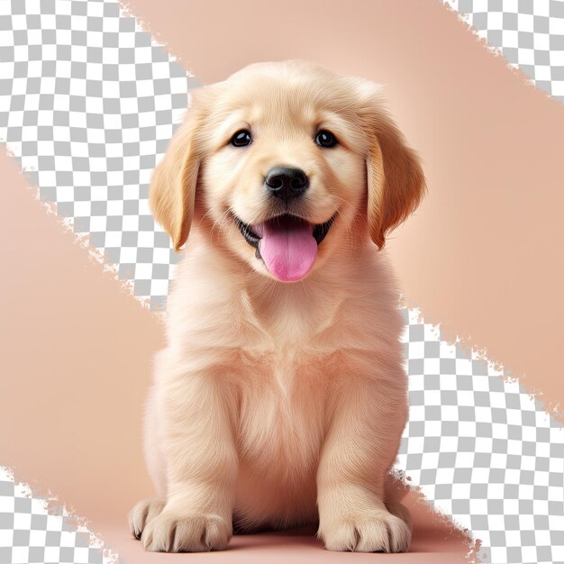 PSD un cachorro de golden retriever aislado sobre un fondo transparente