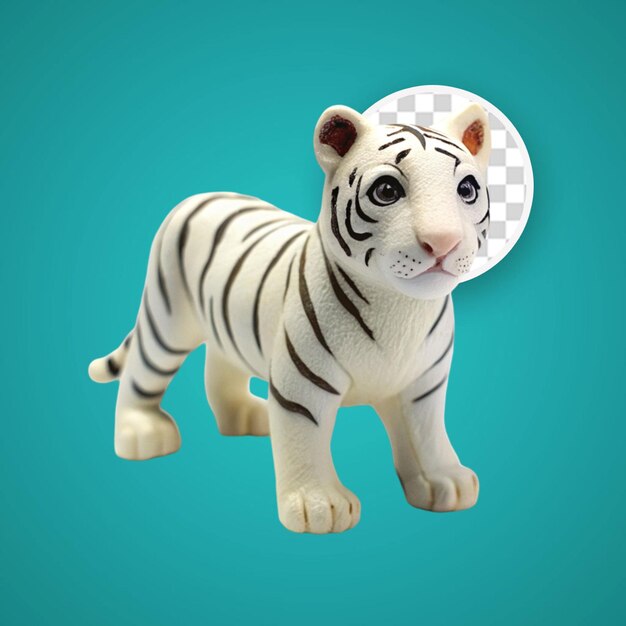 PSD el cachorro de tigre blanco en 3d