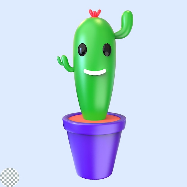Cactus 3d render illustrazione festival messicano festa junina