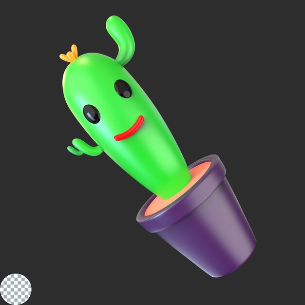 Cactus 3d render ilustración festival mexicano festa junina