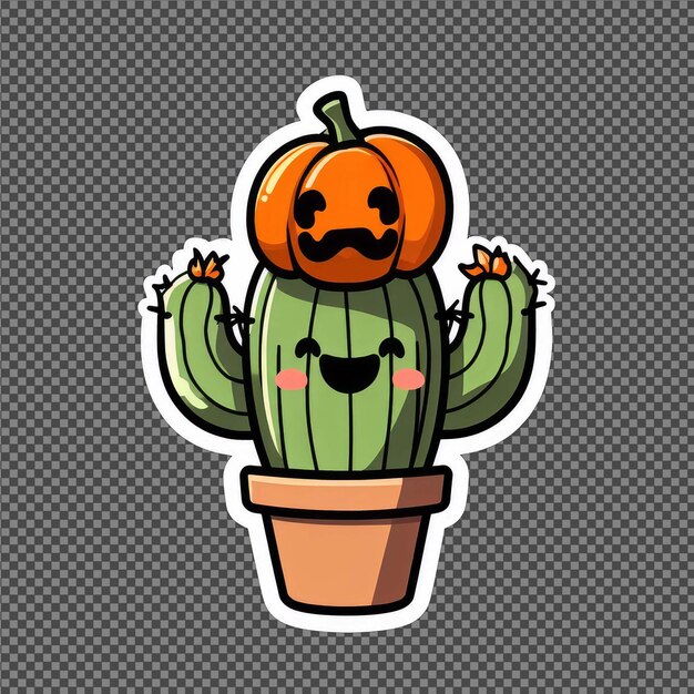 PSD cactus bouquet png sticker