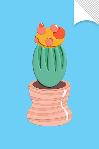 Un cactus con un cactus que dice "cactus".