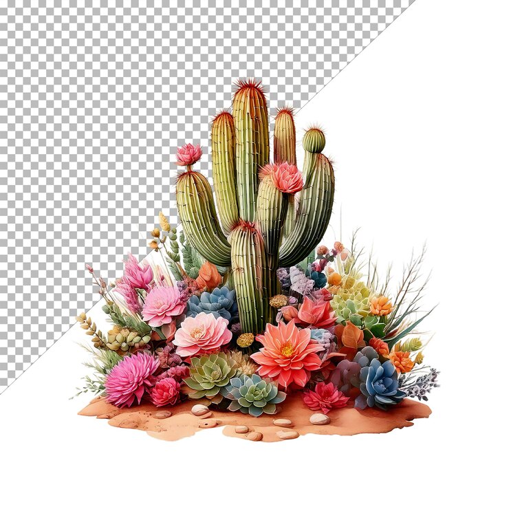 PSD el cactus del desierto florece