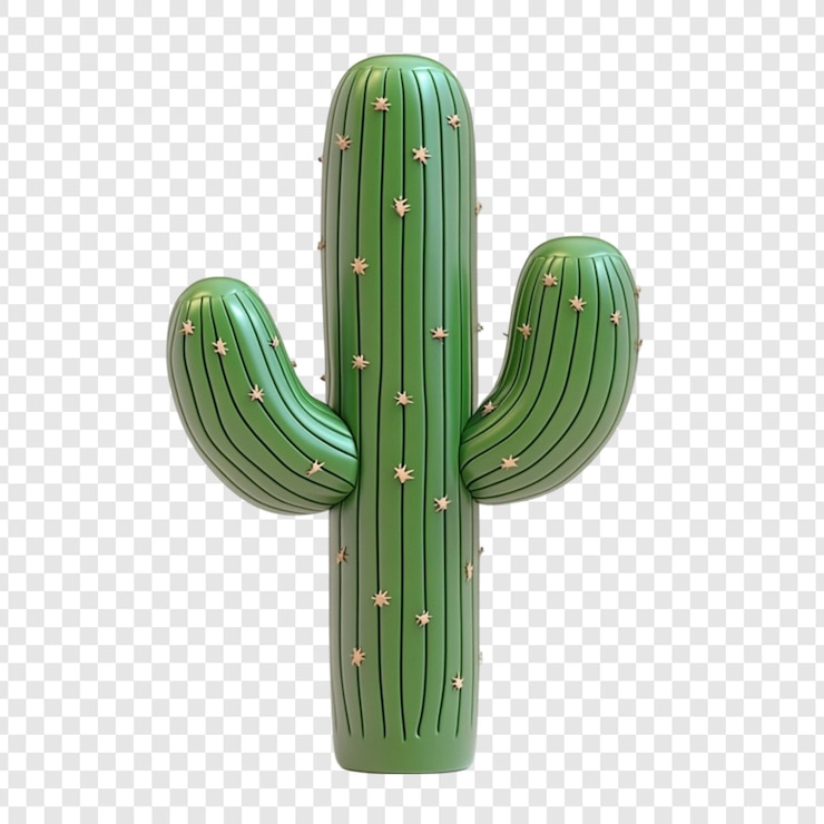 PSD el cactus de dibujos animados 3d representa la planta verde del desierto
