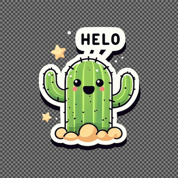 PSD cactus fiesta png sticker