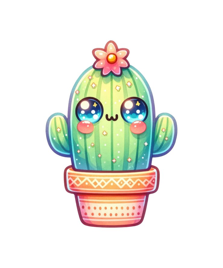 PSD un cactus con flores rosas y una flor rosada en él