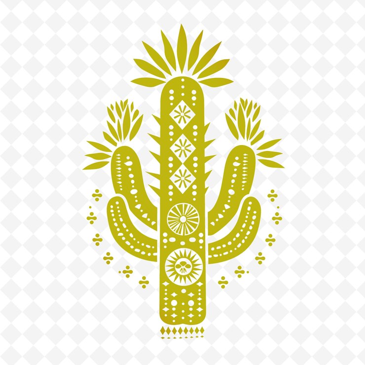 PSD cactus en un fondo blanco ilustración de arte vectorial