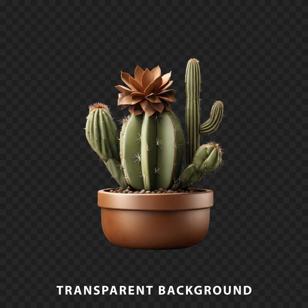 PSD cactus isolé sur un fond transparent