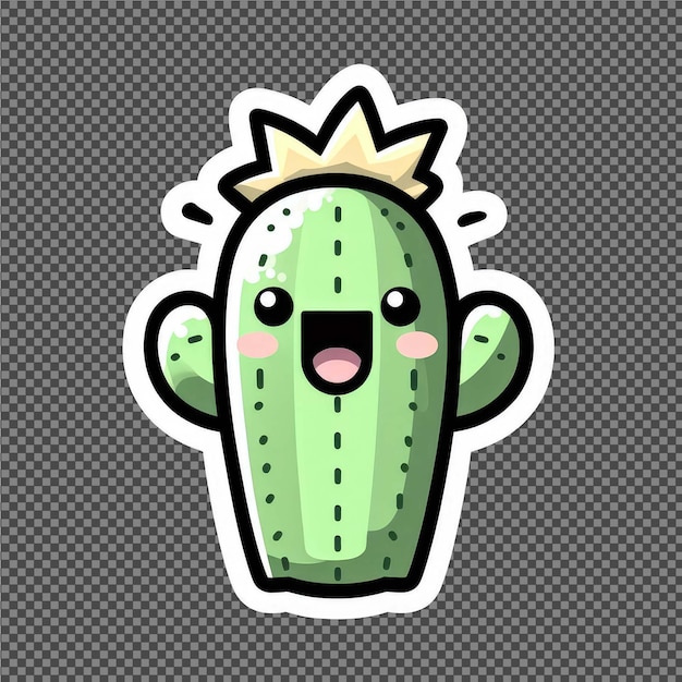 PSD cactus paradise escape png adhesivo