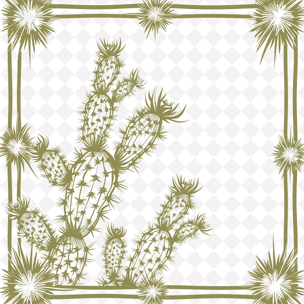 PSD cactus sobre un fondo blanco