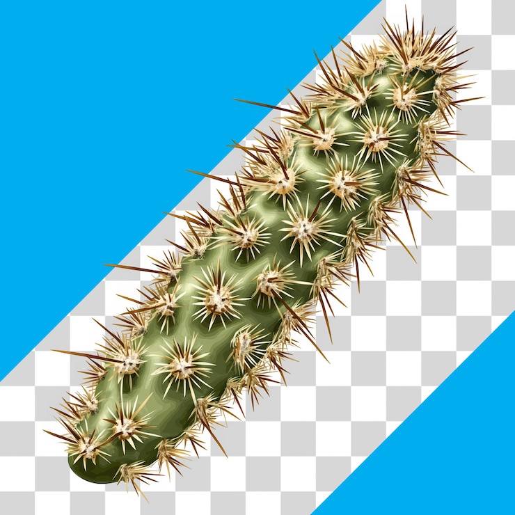 PSD cactus sobre un fondo transparente