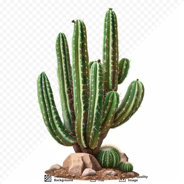 PSD cactus vert jardin naturel nature