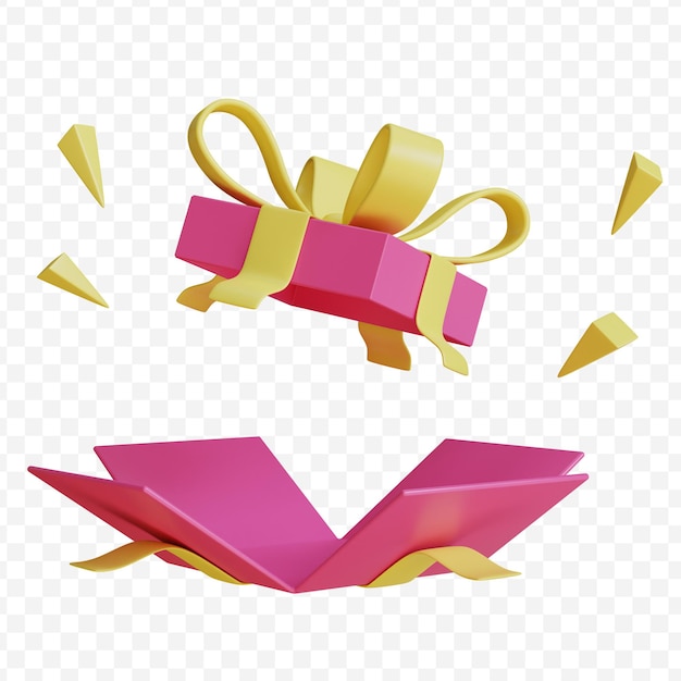 Cadeau boîte cadeau rendu 3d illustration