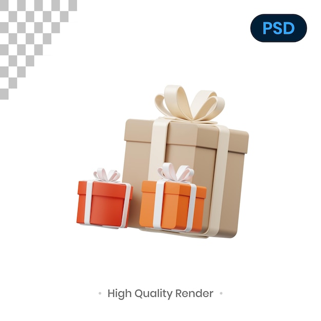 Cadeau Icône 3d Psd Premium