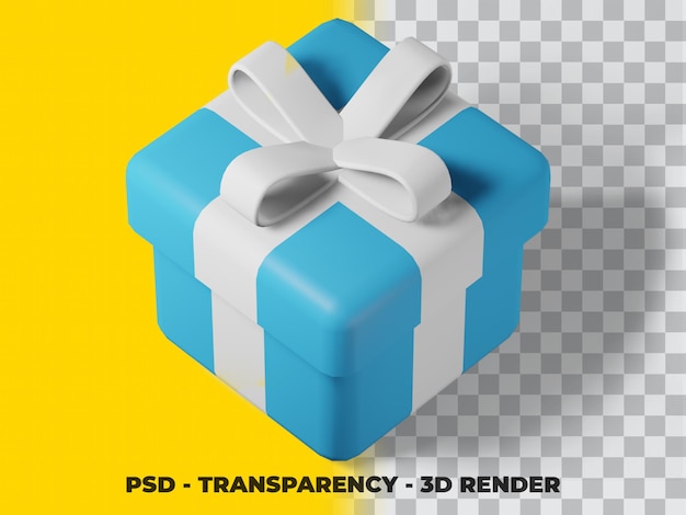 Cadeau De Noël 3d Avec Fond Transparent