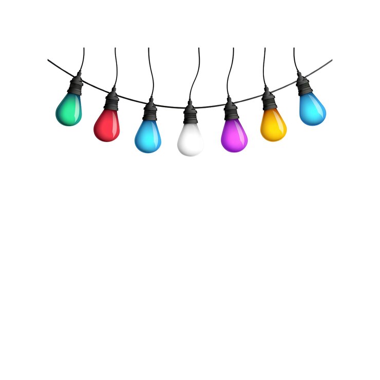 PSD cadeia colorida de luzes