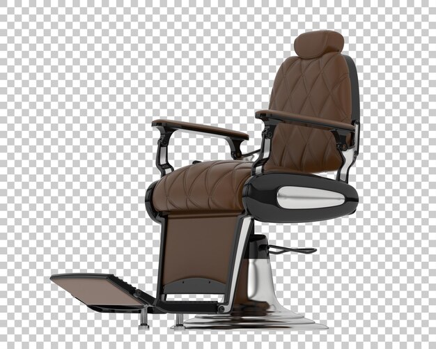 PSD cadeira de barbearia isolada em fundo transparente ilustração de renderização 3d