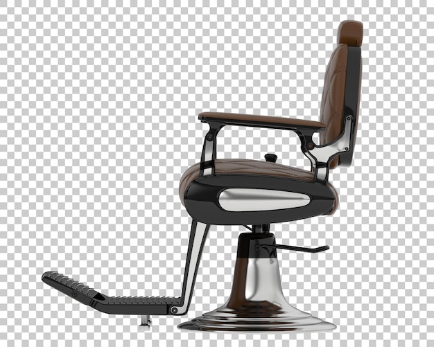 PSD cadeira de barbearia isolada em fundo transparente ilustração de renderização 3d