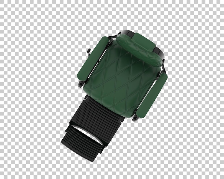 PSD cadeira de barbearia isolada em fundo transparente ilustração de renderização 3d