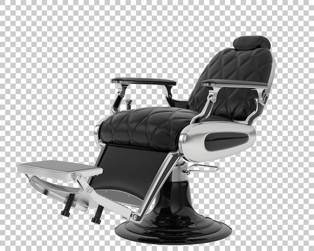 PSD cadeira de barbearia isolada em fundo transparente ilustração de renderização 3d
