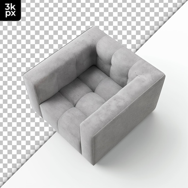 Cadeira de designer isolada em fundo transparente