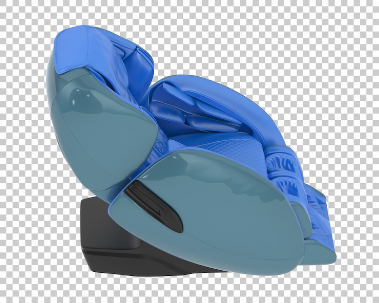 PSD cadeira de massagem isolada em fundo transparente ilustração de renderização 3d