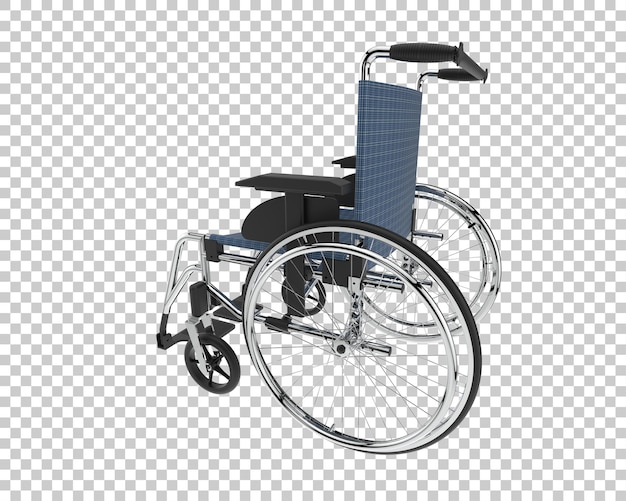 Cadeira de rodas isolada no fundo ilustração de renderização 3D