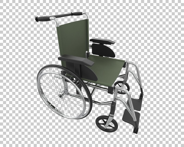 PSD cadeira de rodas isolada no fundo ilustração de renderização 3d