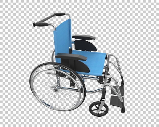 Cadeira de rodas isolada no fundo ilustração de renderização 3D