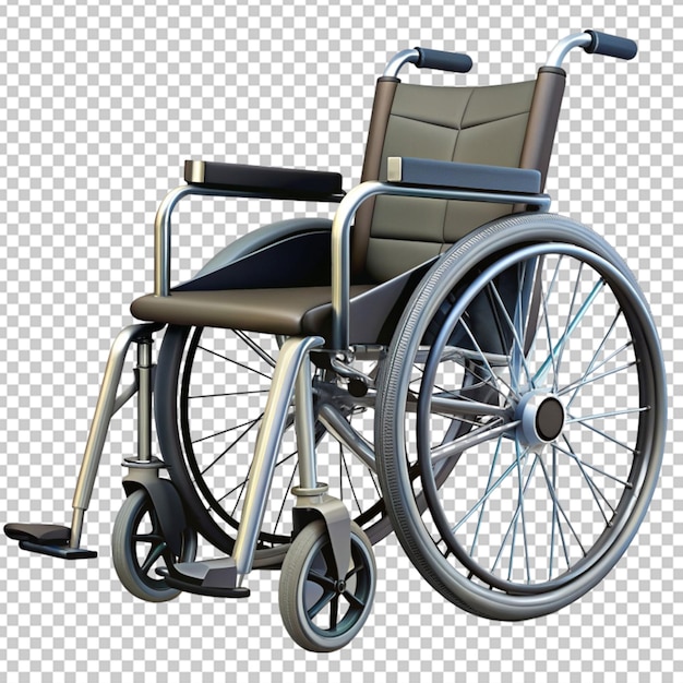 Cadeira de rodas isolada sobre um fundo transparente