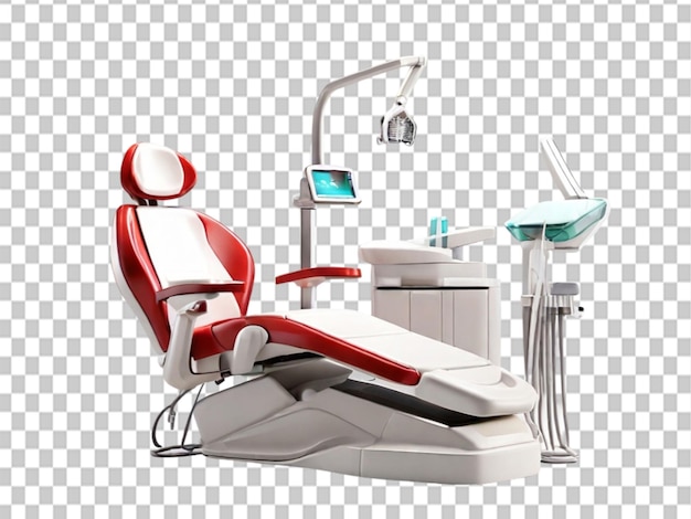 PSD cadeira dentária 3d em fundo de objeto