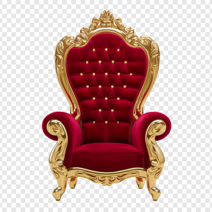 PSD cadeira do rei do trono fundo transparente png