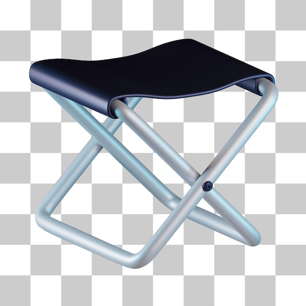 Cadeira Dobrável Ícone 3D
