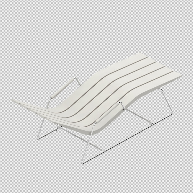 Cadeira isométrica 3D render